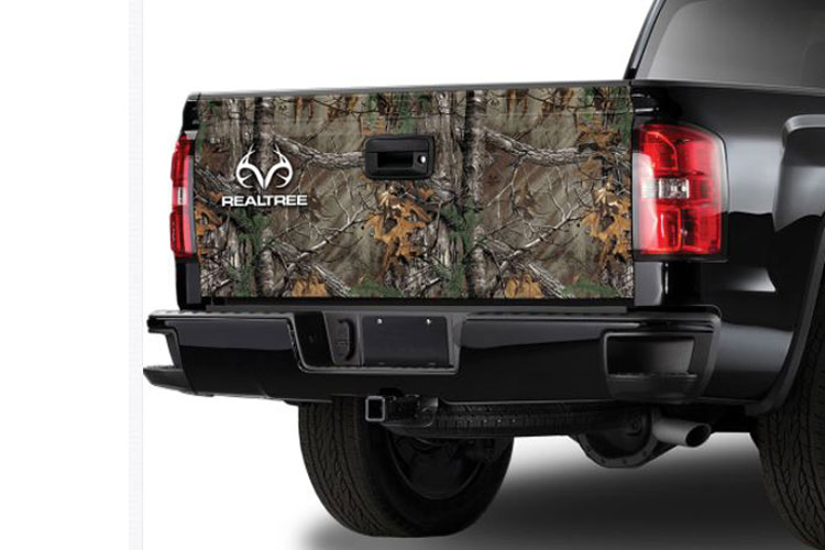 RealTree Xtra Camo with RealTree Logo Tailgate Graphic Overlay - Click Image to Close